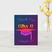 Graduation Cap Tassel I Made it Bedankt Kaart (Gele Bloem)