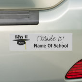 Graduation Cap Tassel maakte het grappige Bumperst Bumpersticker (Op auto)