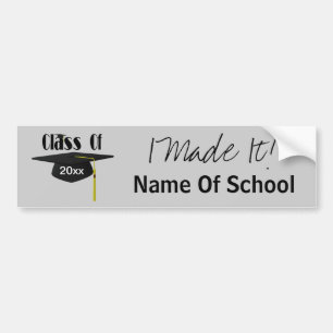 Graduation Cap Tassel maakte het grappige Bumperst Bumpersticker