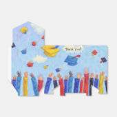 Graduation Cap Toss Dank u Bedankdoosjes (Uitgevouwen)