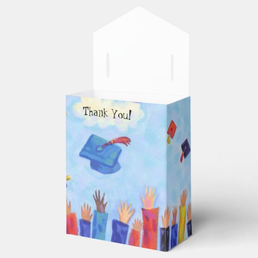 Graduation Cap Toss Dank u Bedankdoosjes (Geopend)