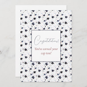 Graduation Cap Toss Groeten Feestdagenkaart