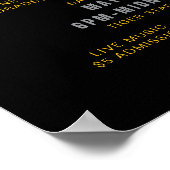 Graduation Cap Toss Silver & Gold Grad Party Poster (Hoek)