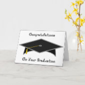 Graduation Cap zwart papier Pet of Kaart afdrukbaa (Gele Bloem)