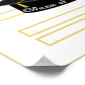 Graduation Cap Zwart Pet Klasse 2024 Wit lettertyp Poster (Hoek)