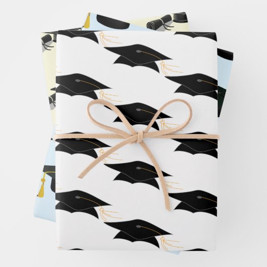 Graduation Caps-Afstuderen Inpakpapier Vel (In situ)