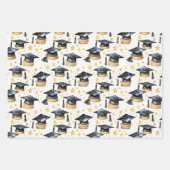 Graduation Caps and Diplomas Grad Celebration Inpakpapier Vel (Voorkant 3)