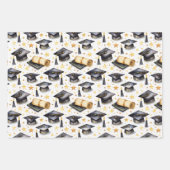 Graduation Caps and Diplomas Grad Celebration Inpakpapier Vel (Voorkant)
