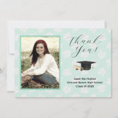 Graduation Caps Photo Thank You Message Cards Kaart (Voorkant)