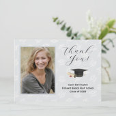 Graduation Caps Photo Thank You Message Cards Kaart (Staand voorkant)