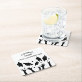 Graduation Caps Toss Modern Congrats Afstudeerder  Kartonnen Onderzetters (Insitu)