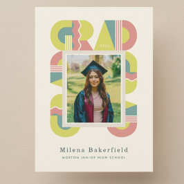 Graduation card class of 2026 celebration invitati kaart