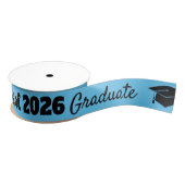 Graduation Celebration Black Blue Hat Vector Art Grosgrain Lint (Spoel)