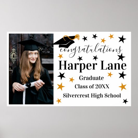 Graduation Celebration Custom Photo Poster (Voorkant)
