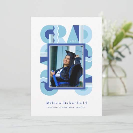 Graduation celebration invitation class of 2026 aankondiging (Staand voorkant)