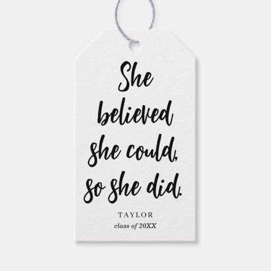 Graduation Centerpiece Grad Party 2026 Decoration Cadeaulabel (Voorkant)