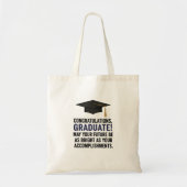 Graduation Cheers Tote Bag – Beige (Voorkant)