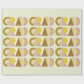 Graduation class of 2026 retro cadeaupapier (Vlak)