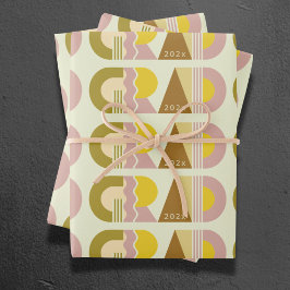 Graduation class of 2026 retro inpakpapier vel