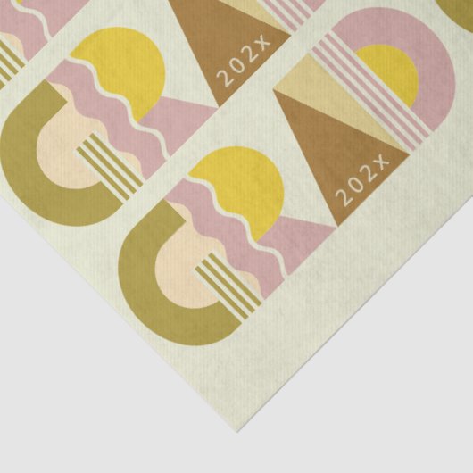 Graduation class of 2026 retro tissuepapier (Detail)