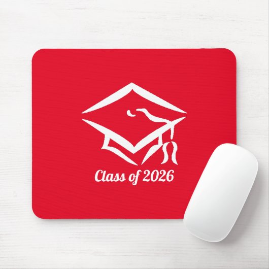 Graduation Class of 20?? REDWHT Customize Year Muismat (Met muis)