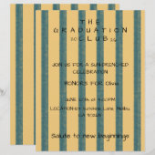 "Graduation Club" uitnodiging Papier Blad (Voorkant / Achterkant)