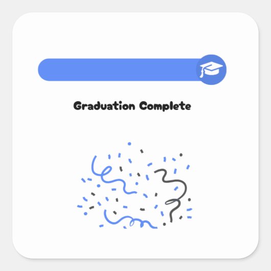Graduation Complete | Sticker | Phone | Laptop (Voorkant)