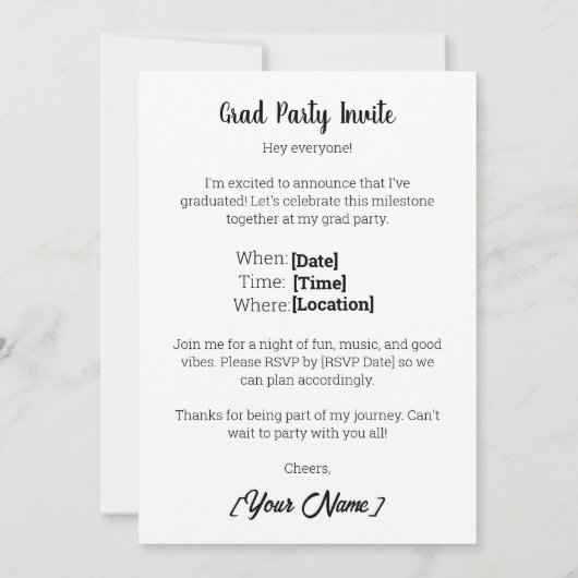 Graduation Congratulations Card - custom Photo Aankondiging (Achterkant)