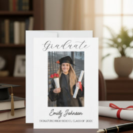 Graduation Congratulations Card - custom Photo Aankondiging