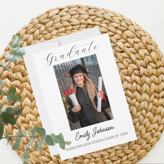 Graduation Congratulations Card - custom Photo Aankondiging