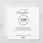 Graduation Congratulations Card with Illustration Feestdagenkaart (Achterkant)