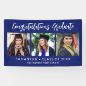 Graduation Congratulations Graduate 3 Photo Blue Spandoek (Horizontaal)