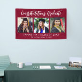 Graduation Congratulations Graduate 3 Photo Maroon Spandoek (Beurs)