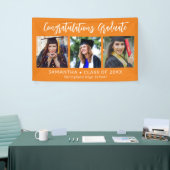 Graduation Congratulations Graduate 3 Photo Orange Spandoek (Beurs)