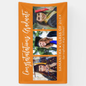Graduation Congratulations Graduate 3 Photo Orange Spandoek (Verticaal)
