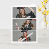 Graduation Congratulations Photo Collage Graduate Kaart (Gele Bloem)