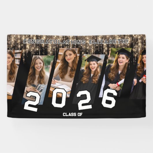  Graduation  Custom Banner with Photo Collage (Horizontaal)