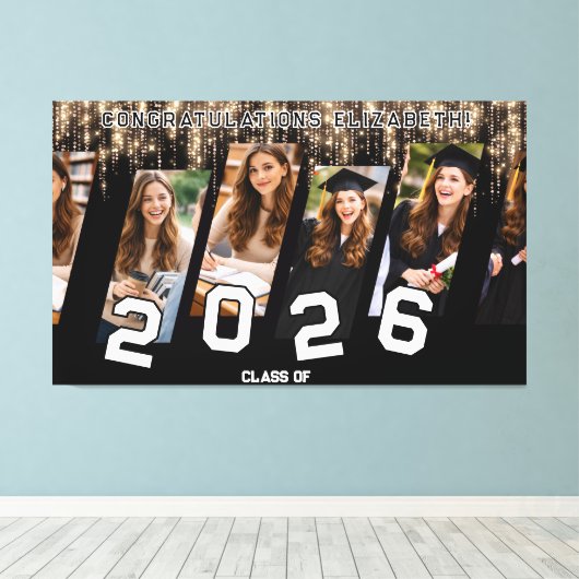  Graduation  Custom Canvas with Photo Collage Afdruk (Insitu (Houten vloer))
