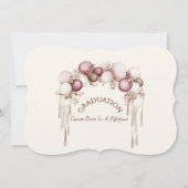 Graduation Daughter Balloons Invitation Kaart (Voorkant)