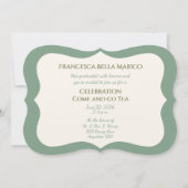 Graduation Daughter Floral Bouquet Invitation Kaart (Achterkant)