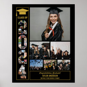 Graduation Day Senior Class of 2024 Fotocollage Poster