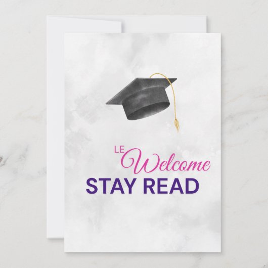 Graduation Digital Invitation Template – Modern Gr Kaart (Achterkant)