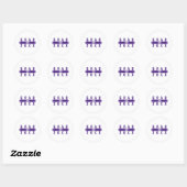 Graduation Diploma Purple Envelope Seal Ronde Sticker (Vel)