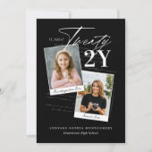 Graduation Era Modern Retro Then & Now Grad Photo Kaart (Voorkant)