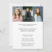 Graduation Era Then & Now Grad Photo Collage Party Kaart (Achterkant)