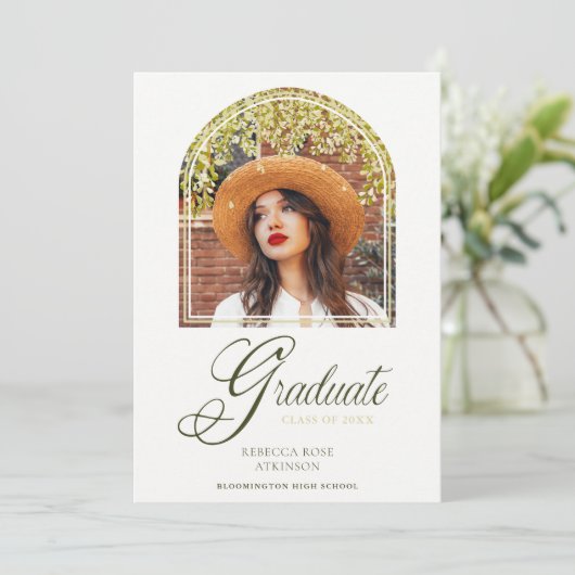 Graduation Fancy Arch Effect Wisteria Flowers  Kaart (Staand voorkant)