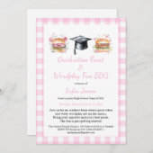 Graduation Feast Wordplay Fun BBQ Invitation Kaart (Voorkant / Achterkant)
