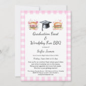 Graduation Feast Wordplay Fun BBQ Invitation Kaart (Voorkant)