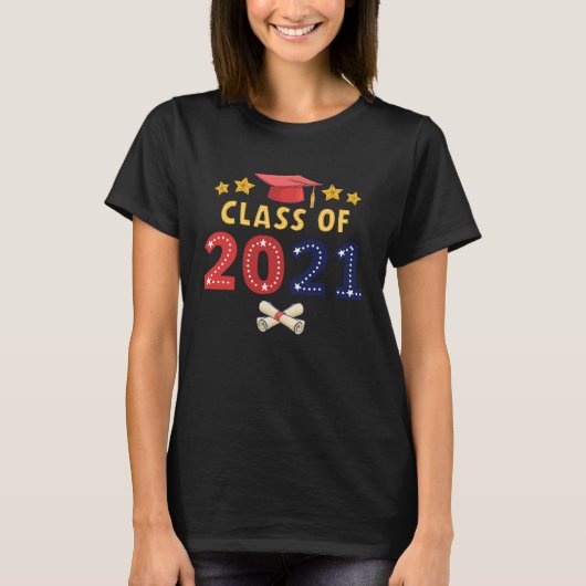 Graduation for Her Him 2021 Bachelors Masters Coll T-shirt (Voorkant)