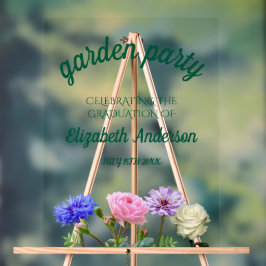 Graduation Garden Party Acryl Bord